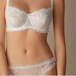 Intimissimi Daniela Little Pleasures Balconette Bra - White 38D NWOT